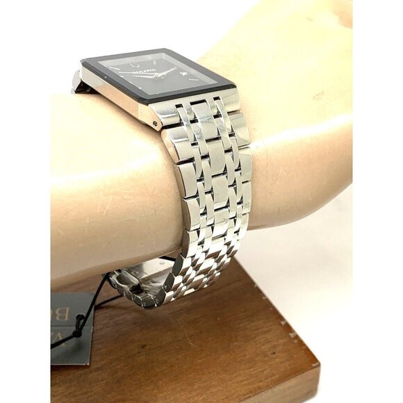 Bulova Men's Watch 96D145 Diamond Black Dial Silver Stainless Steel Quar… - Picture 13 of 15